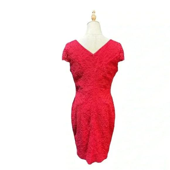 NWT Chetta B Red Lacy Dress Size 10 - Picture 2 of 9